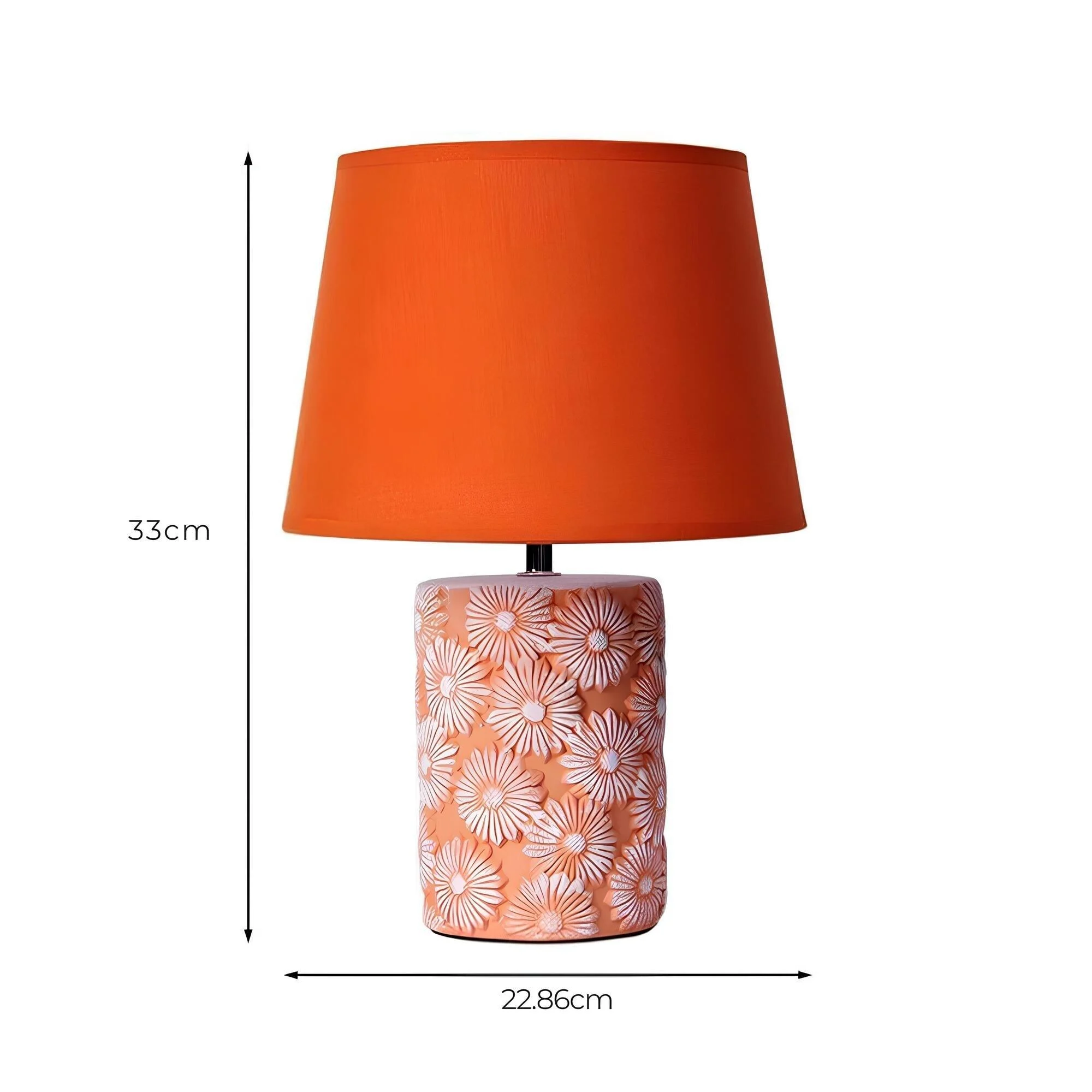 Gloeilieke Tischlampe Handgeschnitzte Sonnenblumenbasis Wohnzimmer Beleuchtung Warme Leuchte Orange Xlumina 4