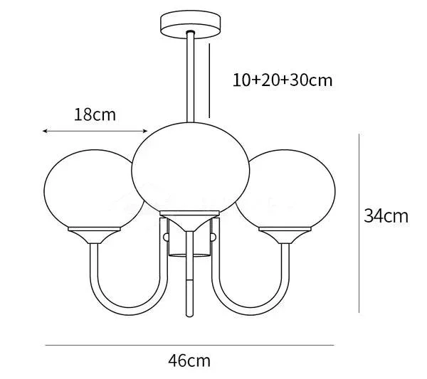 Glowing Delight Moderne Kronleuchter Aus Marshmallow Weiss 60cm Xlumina Measurements