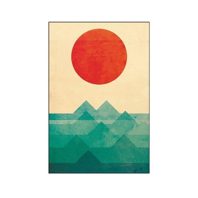 golden-red-abstract-setting-and-rising-sun-canvas-with-mountain-unframed-882900 Golden Red Abstract Setting And Rising Sun Canvas With Mountain Unframed 882900