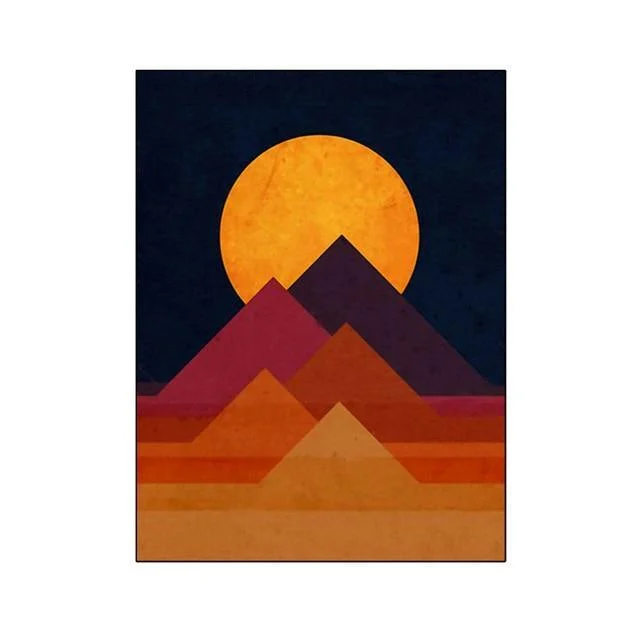 golden-red-abstract-setting-and-rising-sun-canvas-with-mountain-unframed-955652 Golden Red Abstract Setting And Rising Sun Canvas With Mountain Unframed 955652