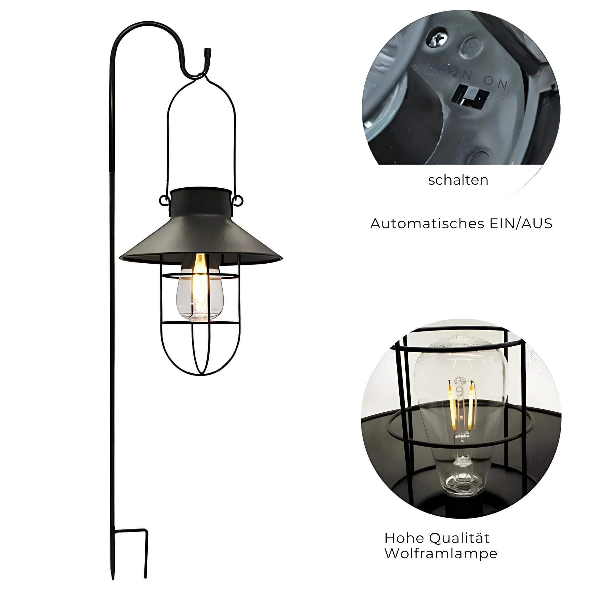 Heritagesolar Retro Zonnelaterne Aussenbereich Wetterfest Solarbetrieben Bronze Warmweisses Led Xlumina4