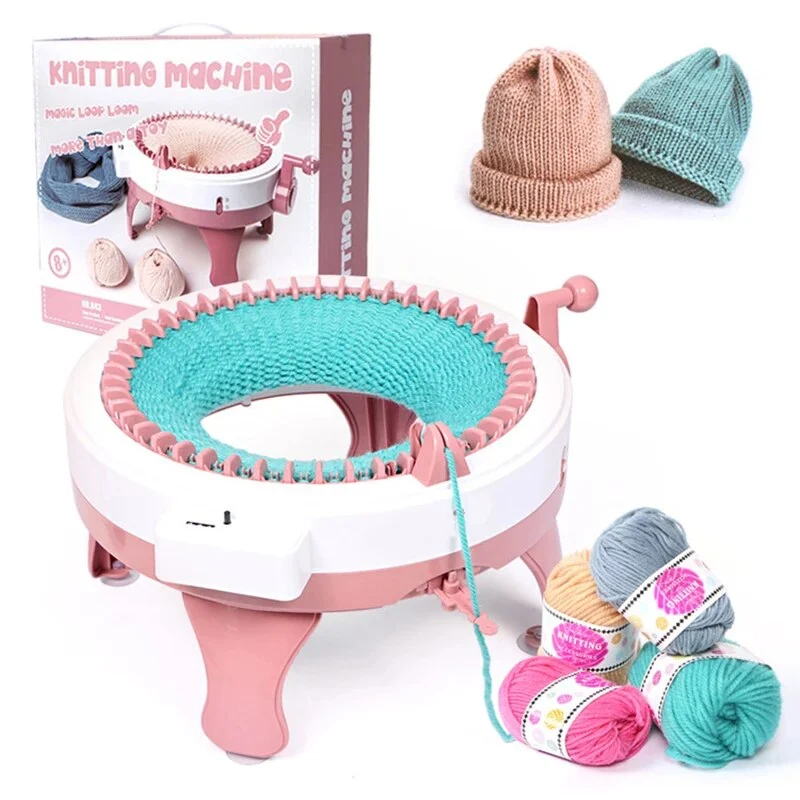 Huoy40 Needles Manual Knitting Machine Round Smart Loom Diy Handmade Scarf Hat Weaving Machine Toys Knitting