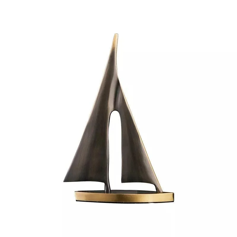 Img 5 Smooth Sailing Sailboat Metal Crafts Ornaments Copper Golden Hollow Ship Abstract Geometric Sailboat Sculpture Home Furnishings Jpg Webp
