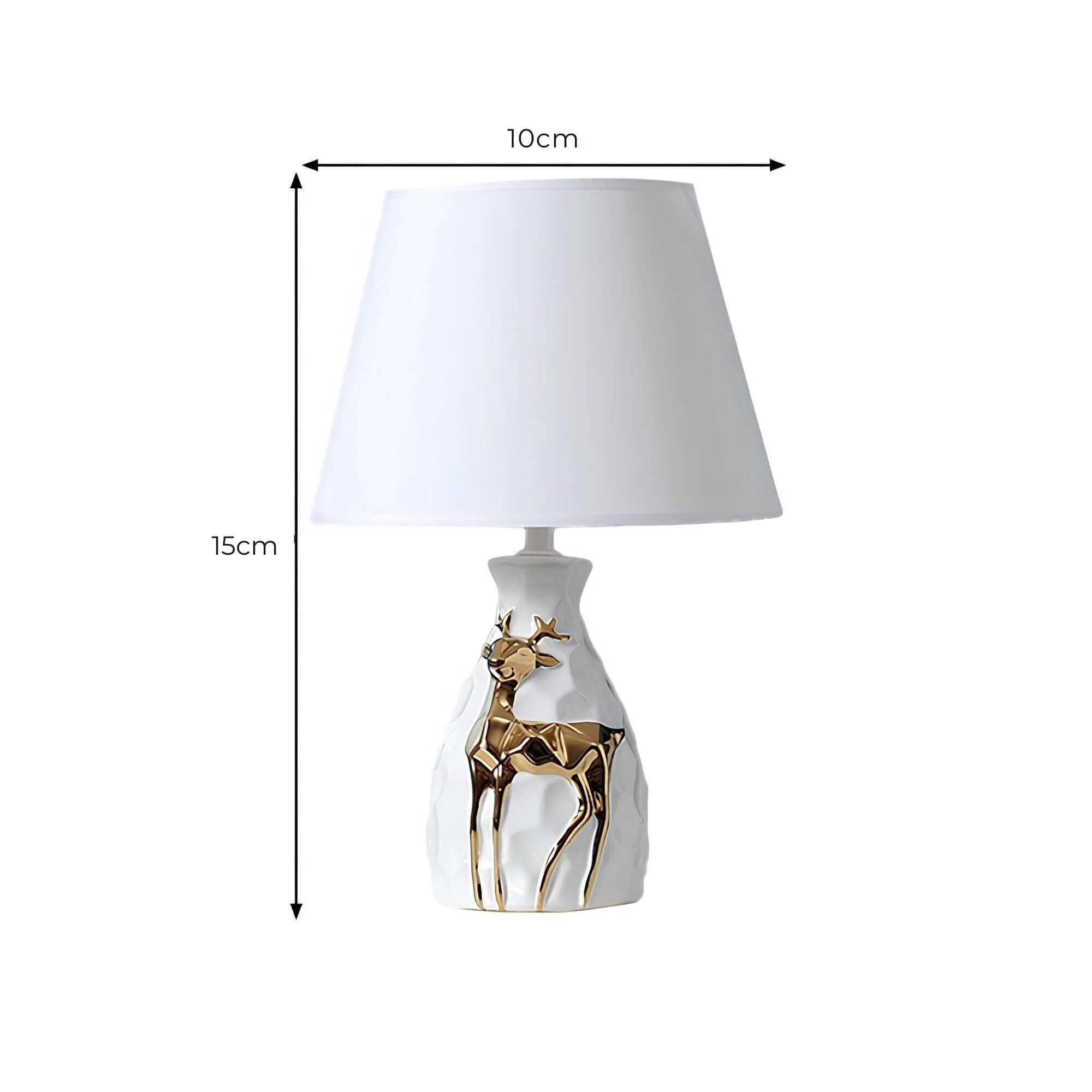 Irisglow Tischlampe Hirschvasenbasis Elegante Beleuchtung Wohnzimmer Deko Xlumina9