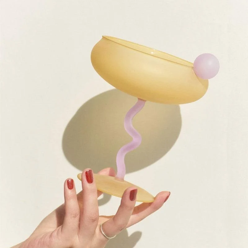 ixQaIns-Wineglass-Slash-Glass-Cup-Jelly-Beans-Twisty-Goblet-Frosted-Sweetmeats-Cup-Of-Ice-Cream-Cereal Retro Inspired Martini Colored Cocktail Glasses - ISTANBULLU LTD