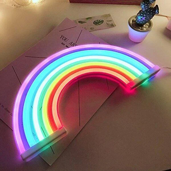 Led Wall Hanging Rainbow Neon Patchandbagel 365066