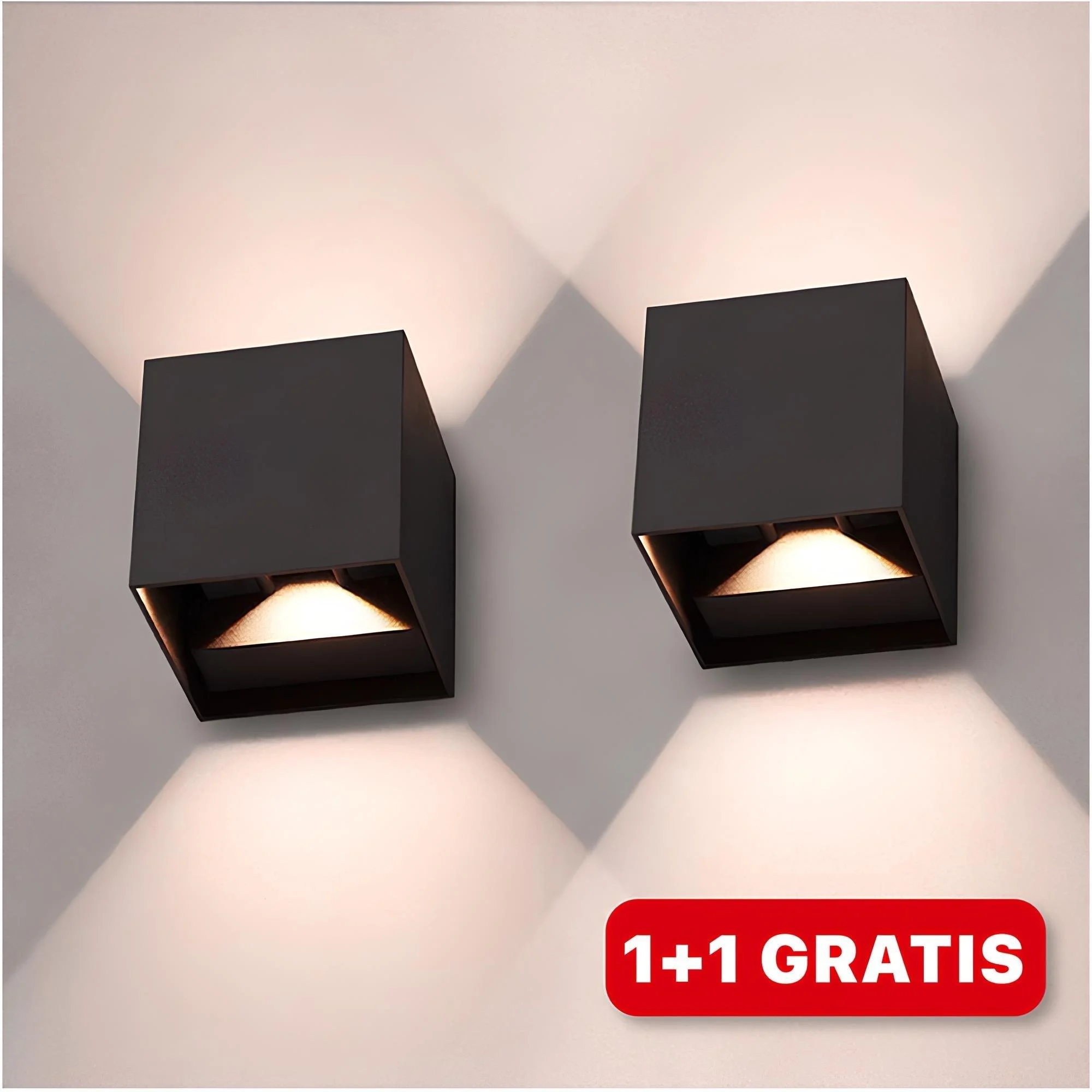 Led Wuerfel Wandlampe Modern Stilvoll 6w Warmweiss Aluminium Energiesparend Xlumina 1