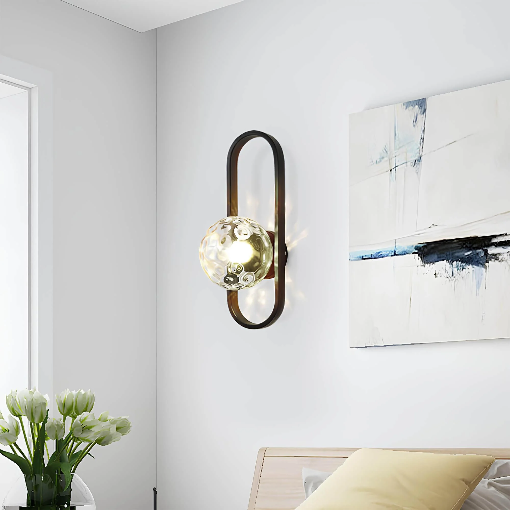 lichtkreis-moderne-wandlampe-mit-glaskugel-weiss-schwarz-gold-22cm-28cm-wandbeleuchtung-led-xlumina3 Lichtkreis Moderne Wandlampe Mit Glaskugel Weiss Schwarz Gold 22cm 28cm Wandbeleuchtung Led Xlumina3
