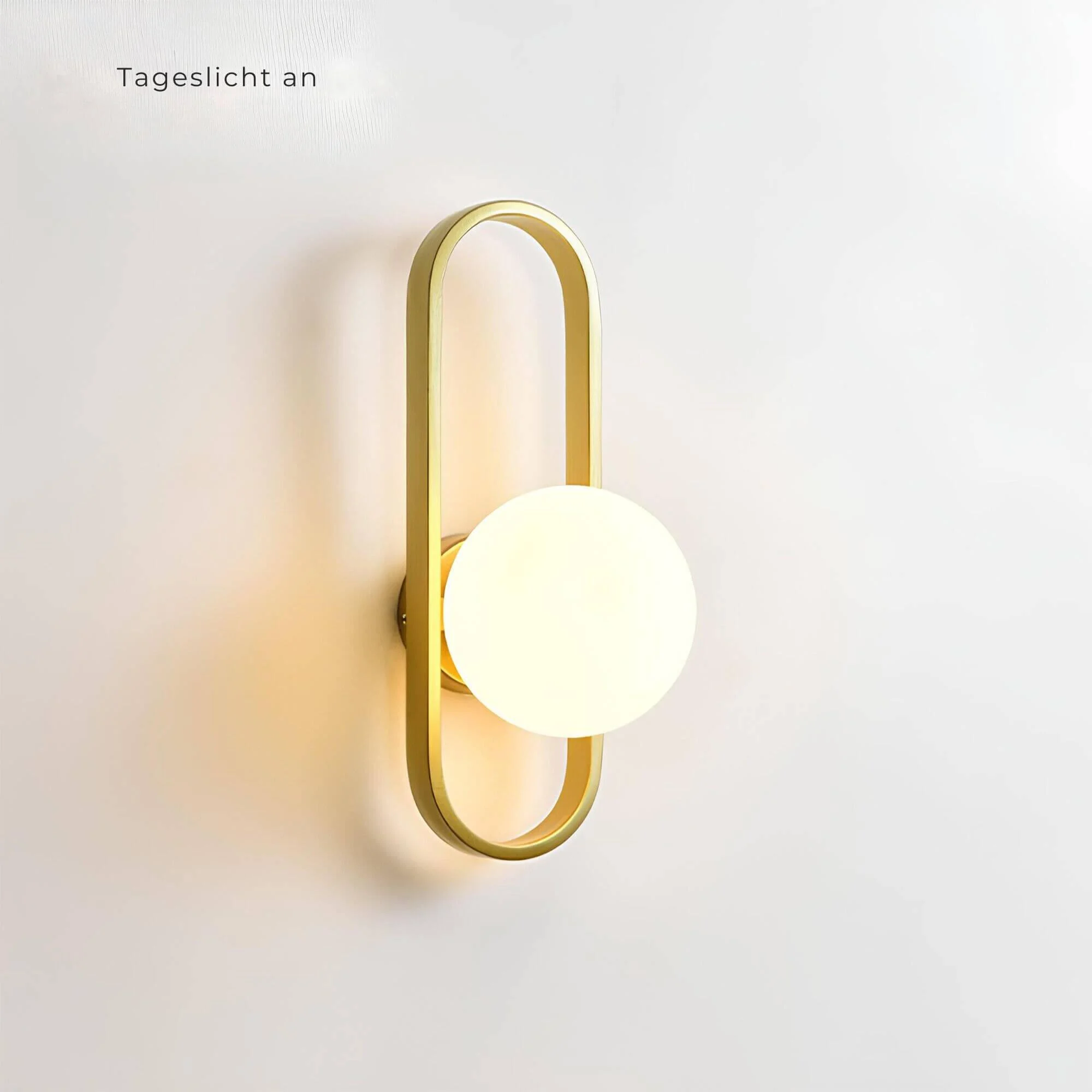 Lichtkreis Moderne Wandlampe Mit Glaskugel Weiss Schwarz Gold 22cm 28cm Wandbeleuchtung Led Xlumina5