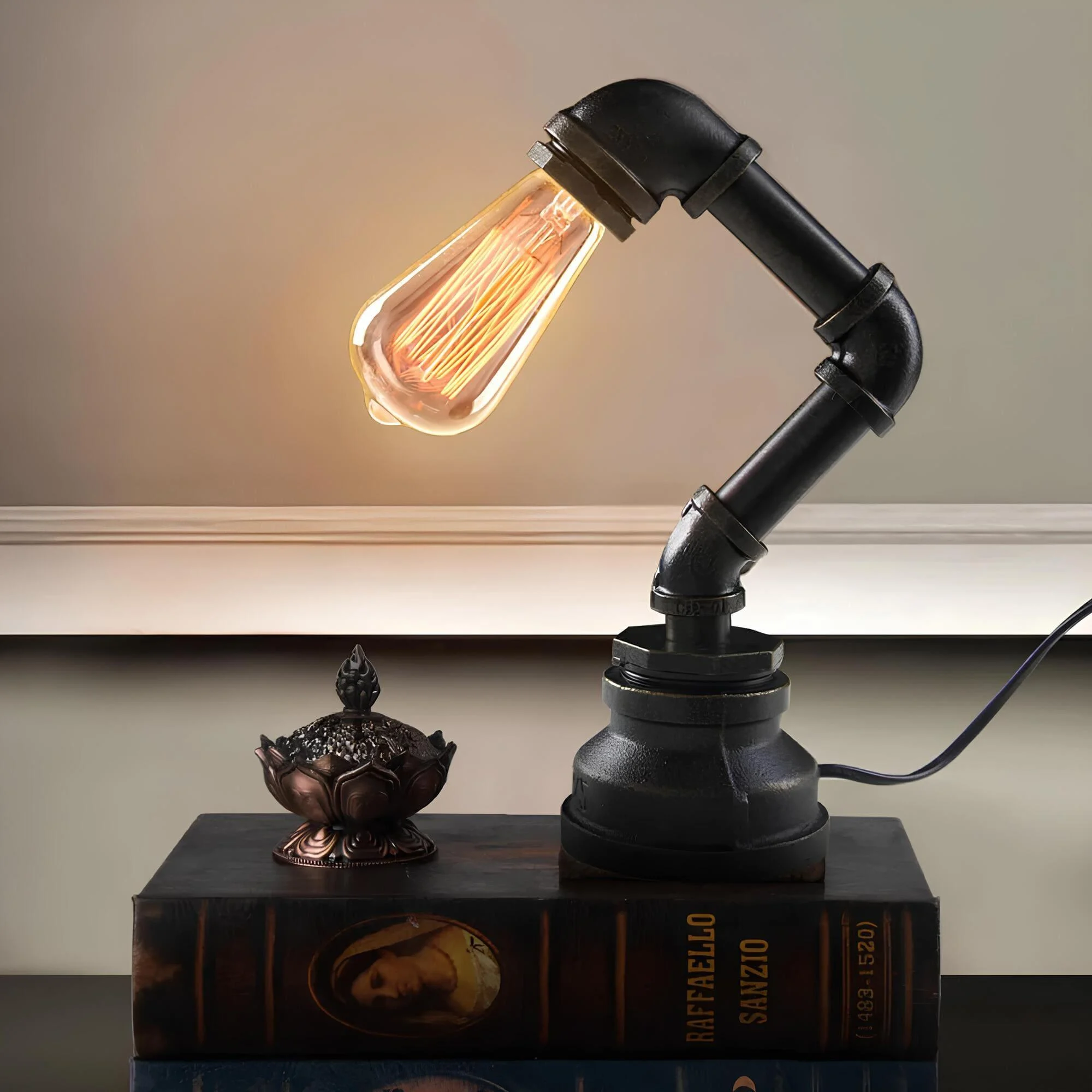 liquidluxe-kreative-eisenTischlampe-industrial-waterpipe-design-e27-fassung-schwarz-bronze-xlumina_2 Liquidluxe Kreative Eisentischlampe Industrial Waterpipe Design E27 Fassung Schwarz Bronze Xlumina 2