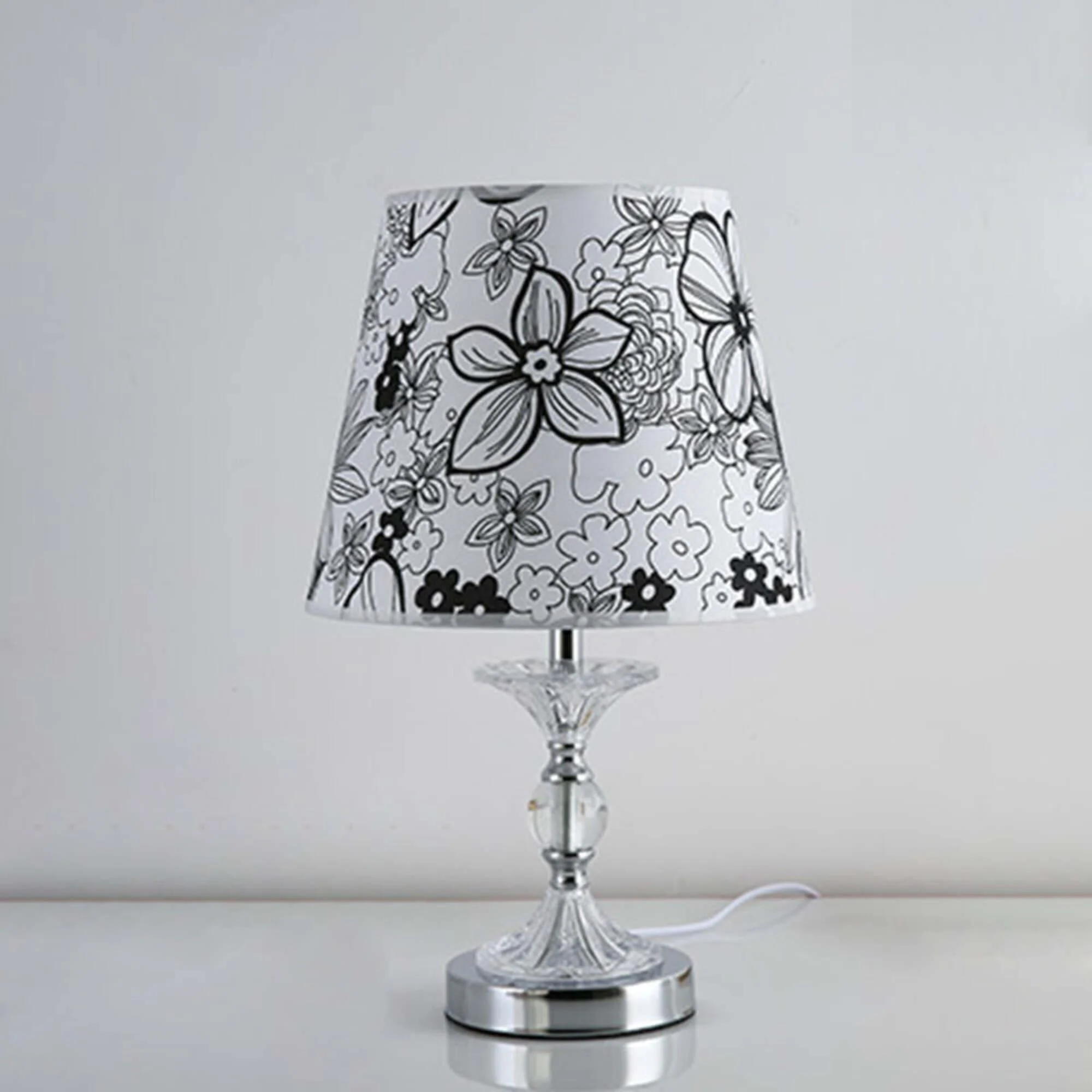 Luminarts Stilvolle Tischlampe Blumenmotiv Schwarz Led Xlumina 1