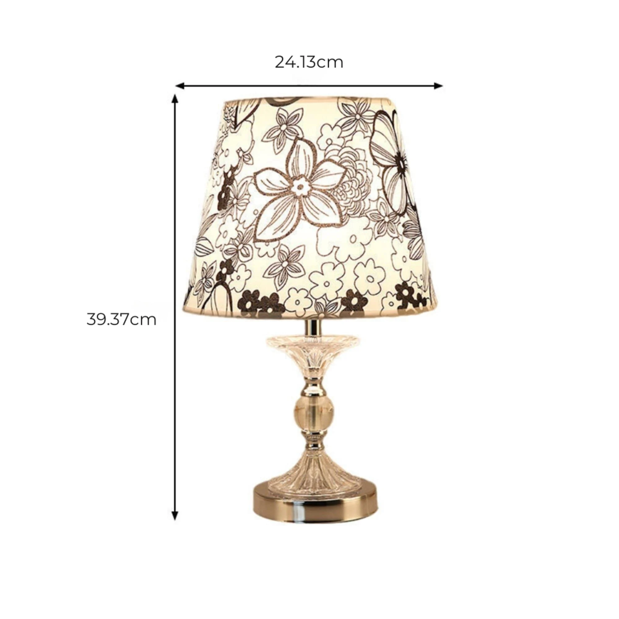 Luminarts Stilvolle Tischlampe Blumenmotiv Schwarz Led Xlumina 3