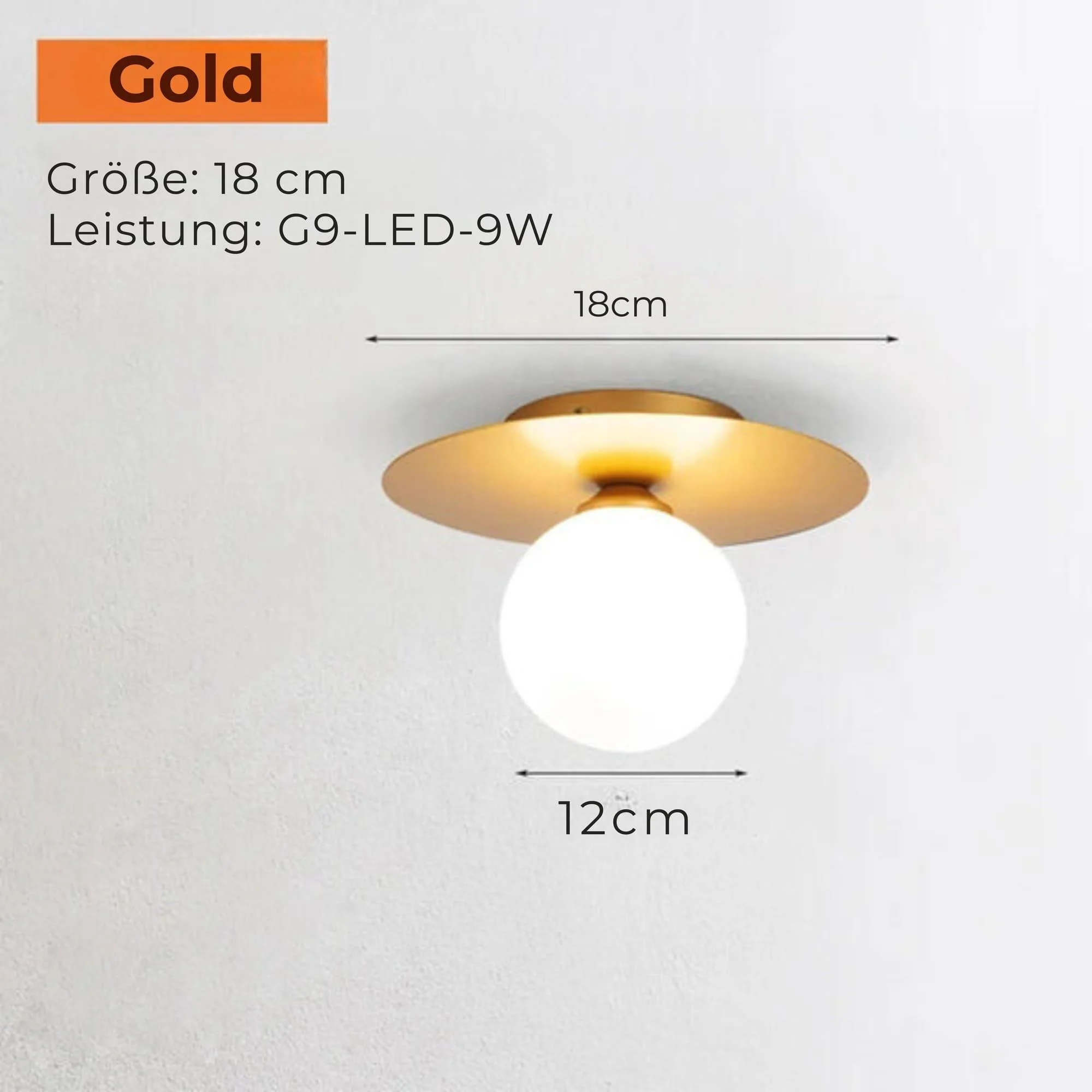 Luminousglobe Deckenleuchte Led Modern Zeitlos Schwarz Gold Weiss Energieeffizient Xlumina 6