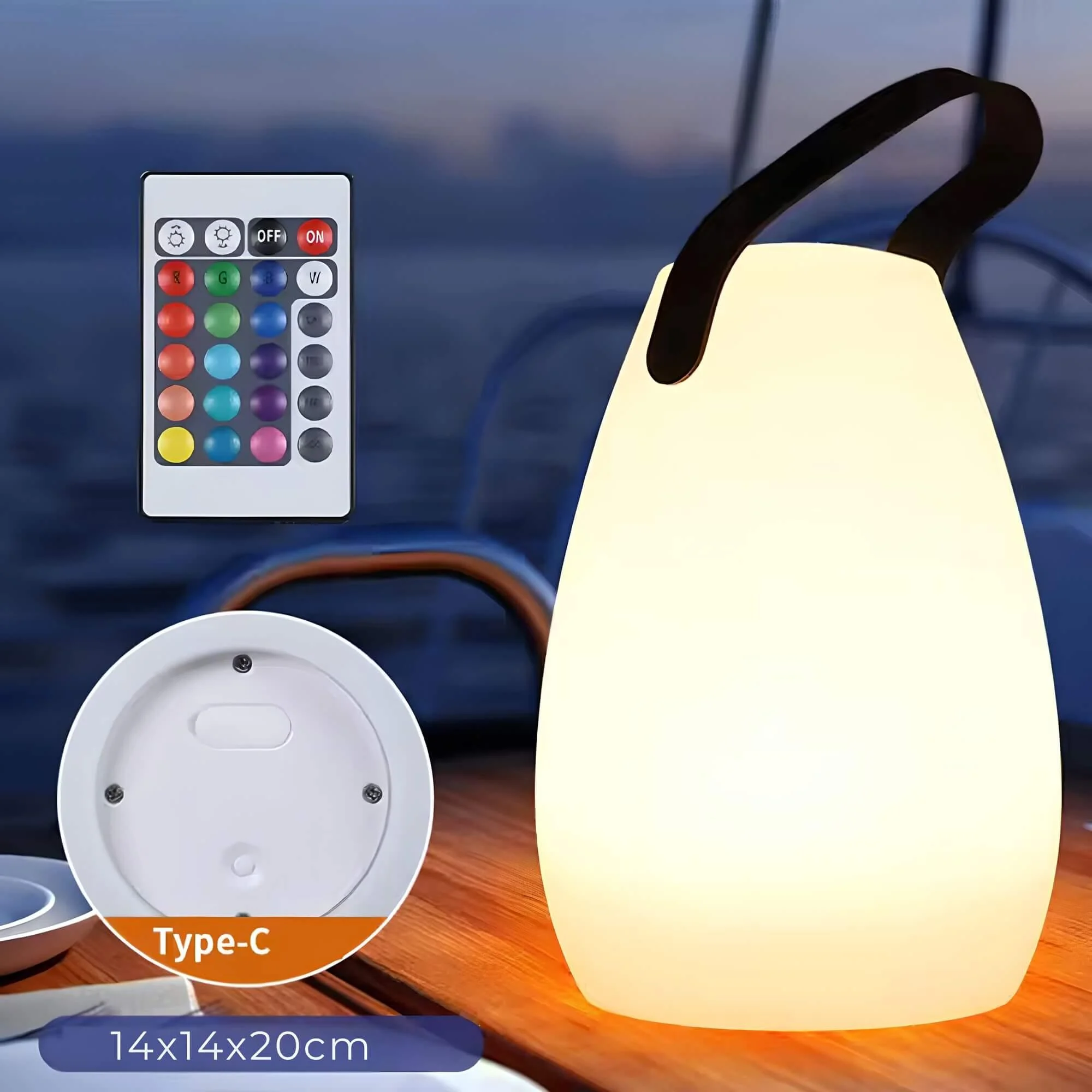 Lumishade Led Tischlampe Mit Farbwechsel Fernbedienung 20cm Wohnzimmer Buro Xlumina61