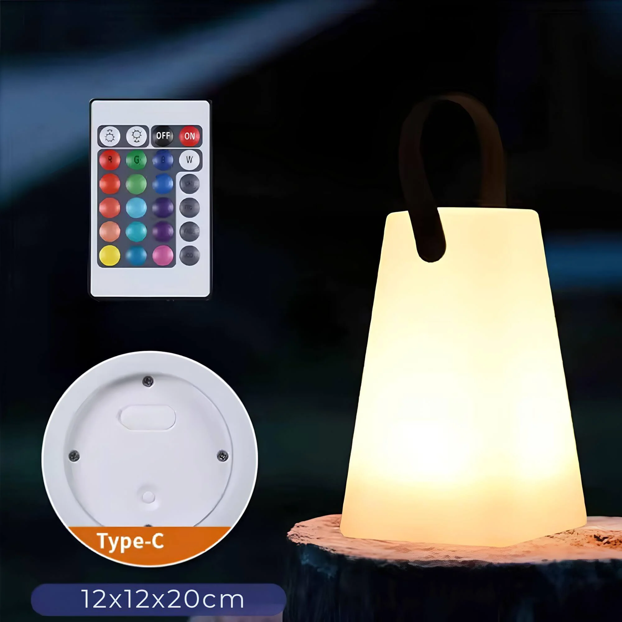 Lumishade Led Tischlampe Mit Farbwechsel Fernbedienung 20cm Wohnzimmer Buro Xlumina65