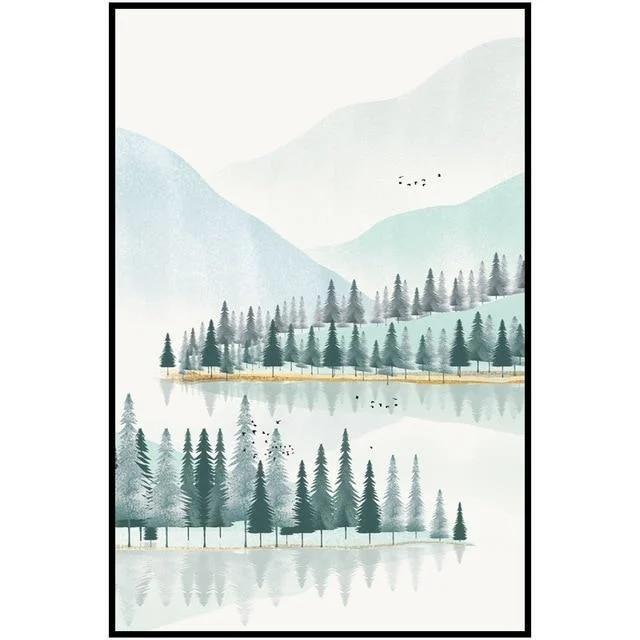 modern-minimalist-forest-and-river-poster-landscape-painting-print-canvas-348750 Modern Minimalist Forest And River Poster Landscape Painting Print Canvas 348750