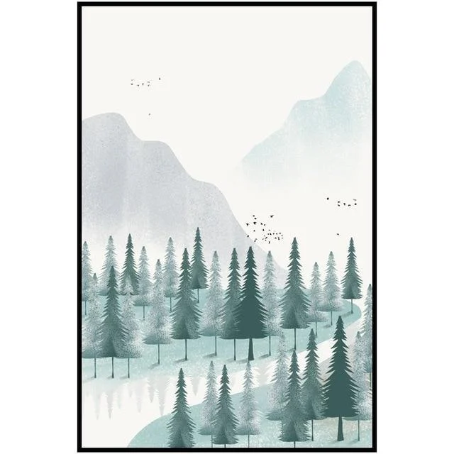 modern-minimalist-forest-and-river-poster-landscape-painting-print-canvas-714178 Modern Minimalist Forest And River Poster Landscape Painting Print Canvas 714178