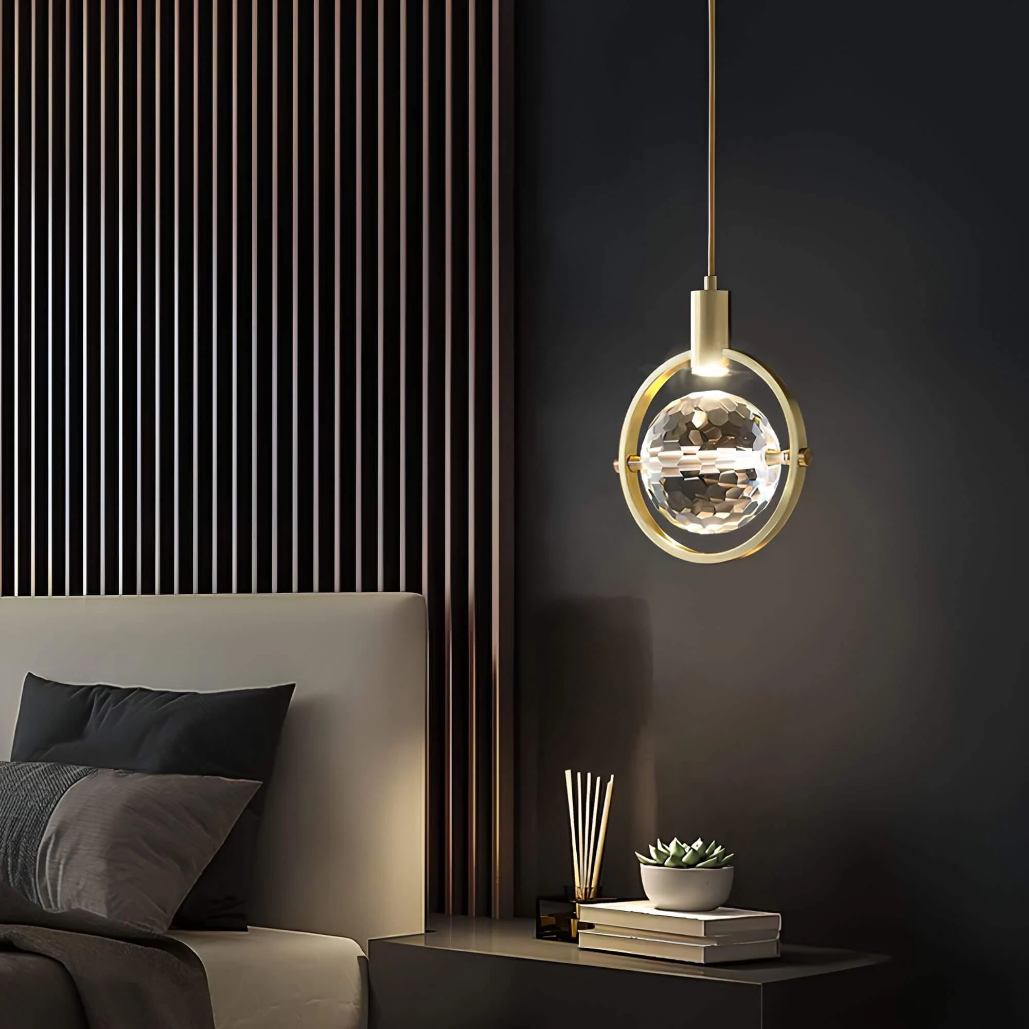 Modern Ring Crystal Led Pendelleuchte Halbring Kristallelemente Luxusbeleuchtung Energiesparend Xlumina