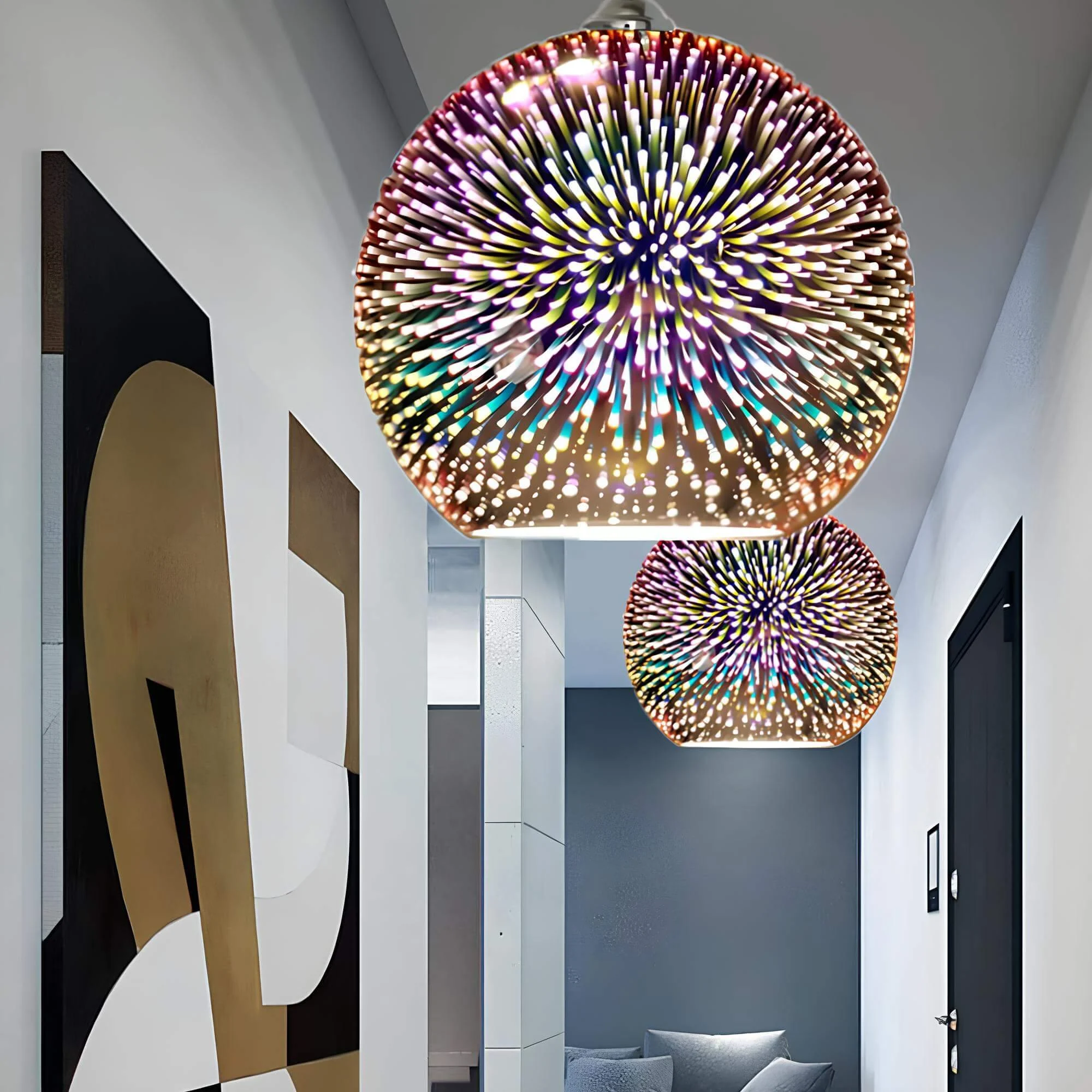 Moderne 3d Feuerwerk Glas Hangelampe Kreative Beleuchtung Xlumina 9