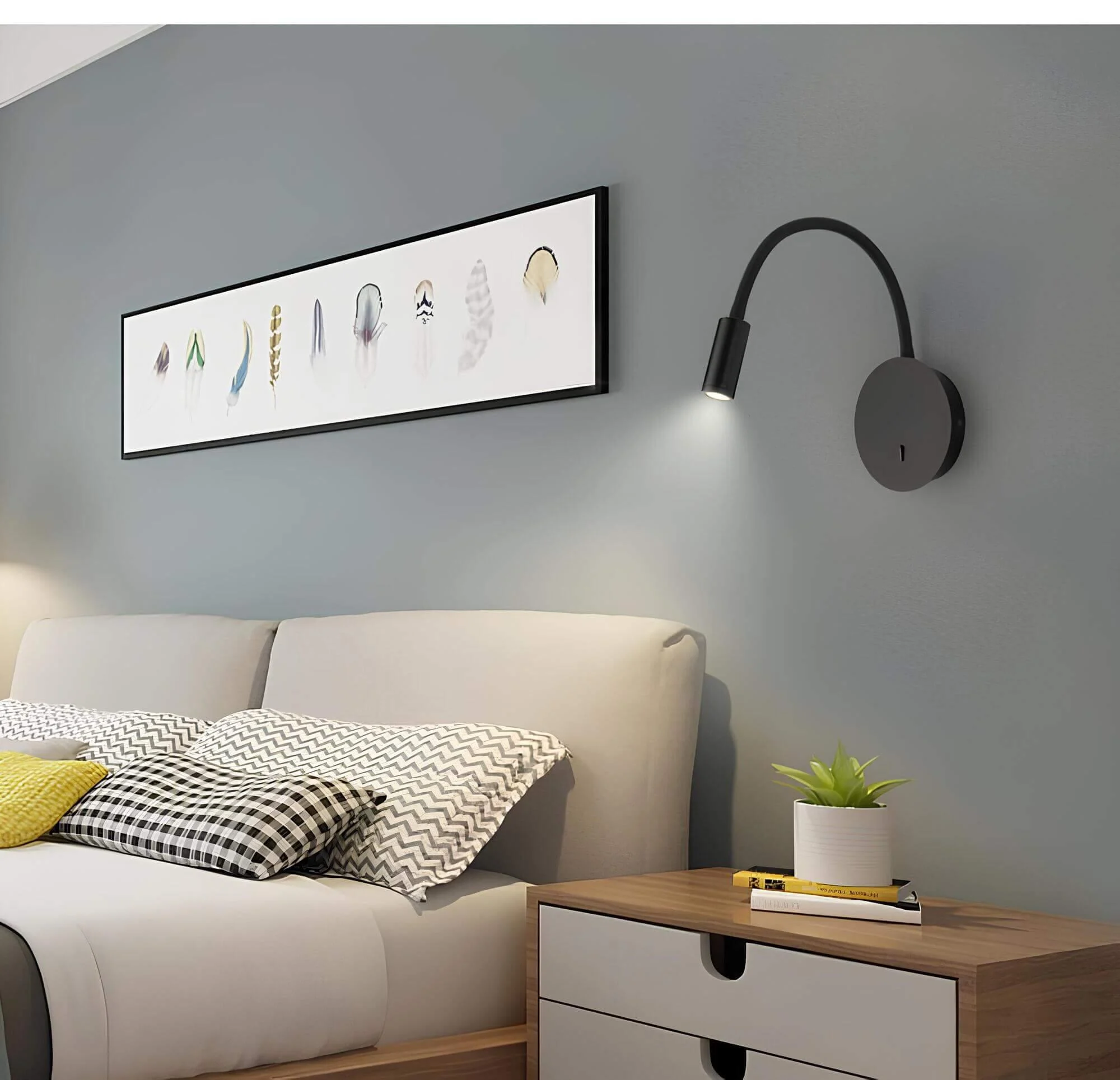 Moderne Led Wandlampe 360 Grad Verstellbares Licht 9w 4000k Schwarz Weiss Gold Elegant Xlumina 3