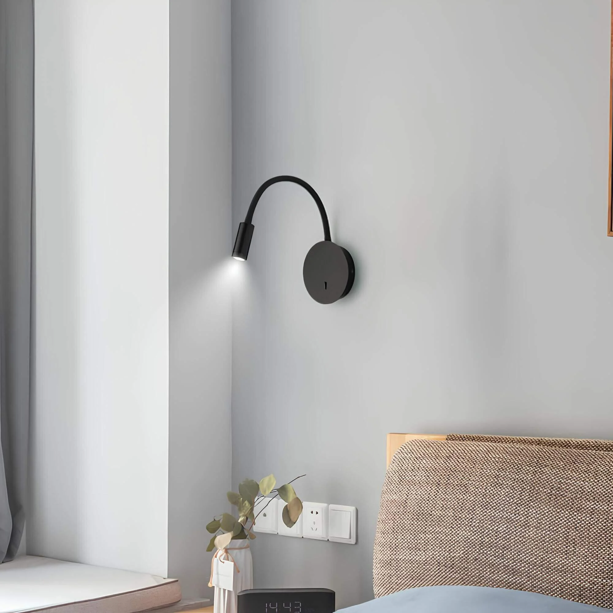 Moderne Led Wandlampe 360 Grad Verstellbares Licht 9w 4000k Schwarz Weiss Gold Elegant Xlumina 4