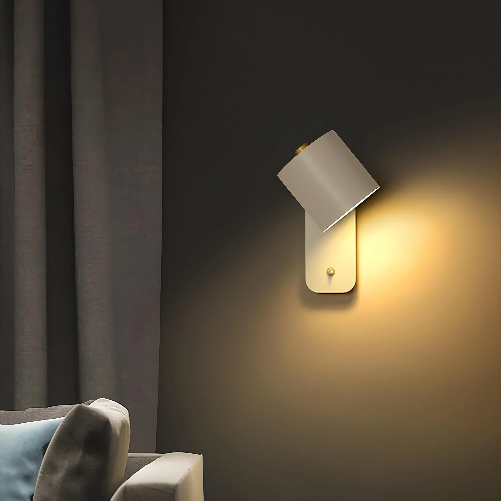 Moderne Led Wandleuchte Mit Schalter Innenbeleuchtung Schwarz Weiss Grau 9w Xlumina 2