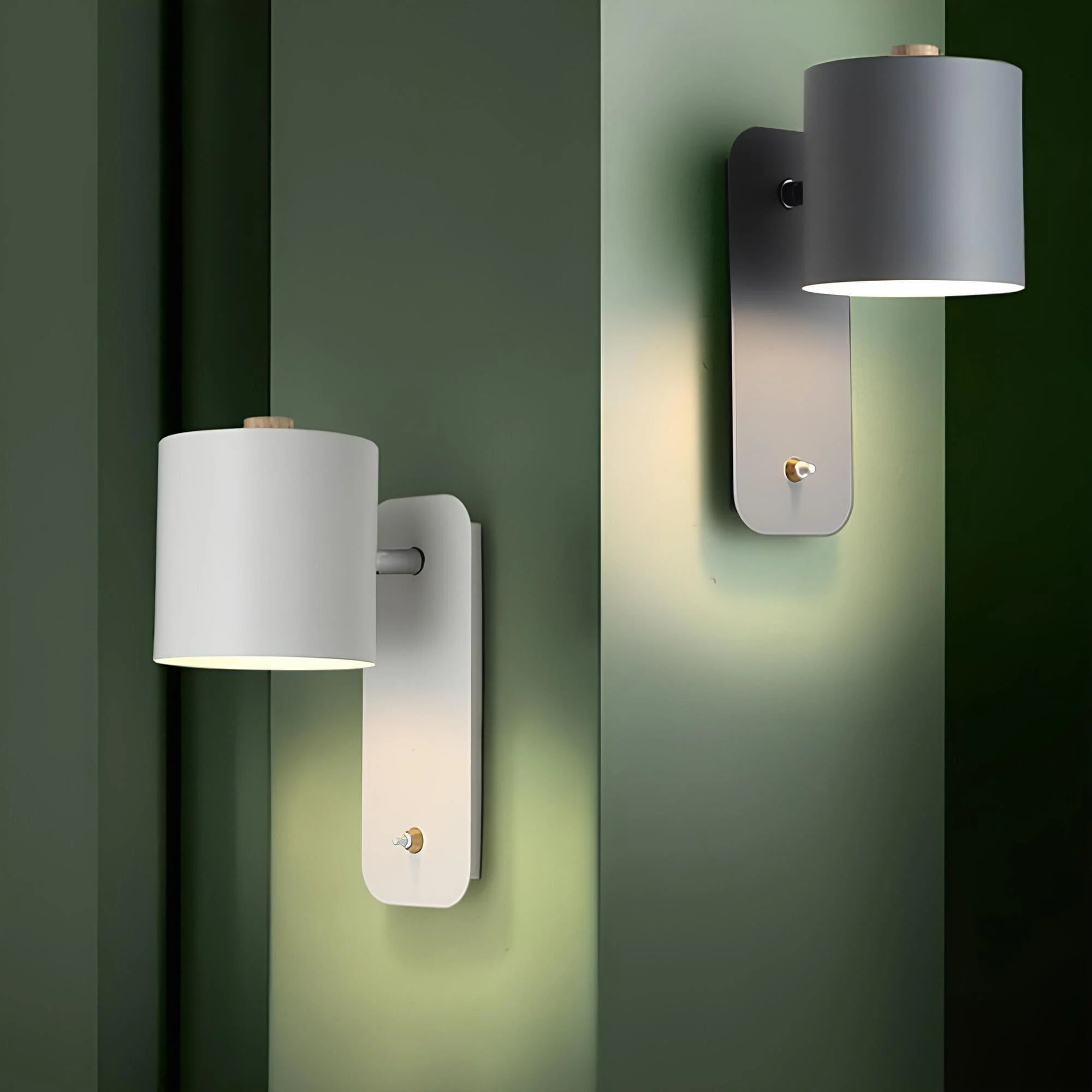 Moderne Led Wandleuchte Mit Schalter Innenbeleuchtung Schwarz Weiss Grau 9w Xlumina 3