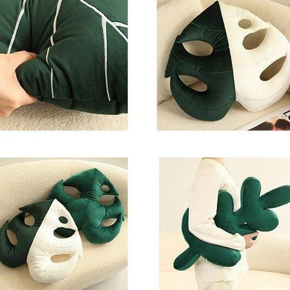 Monstera Throw Pillow Patchandbagel 889222