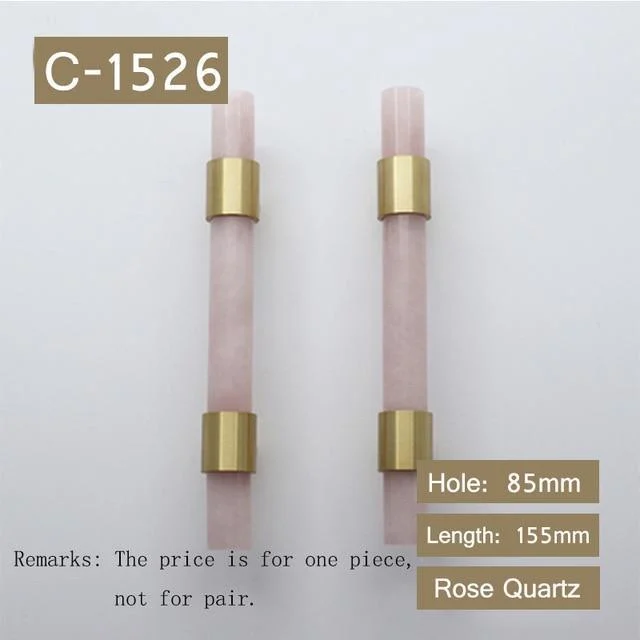 Natural Stone Brass Door Handles 206039