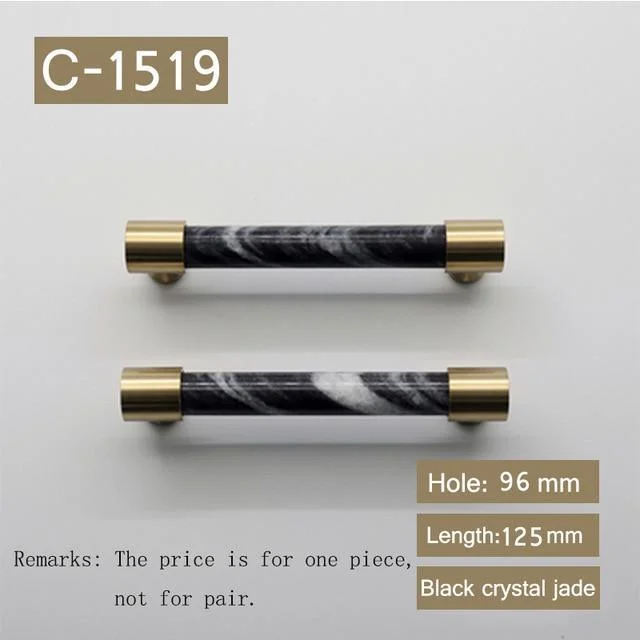 Natural Stone Brass Door Handles 228018