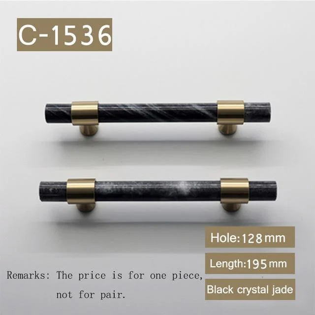 Natural Stone Brass Door Handles 603890
