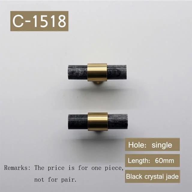 Natural Stone Brass Door Handles 890121
