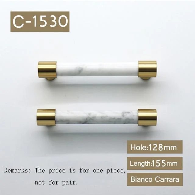 Natural Stone Brass Door Handles 907585