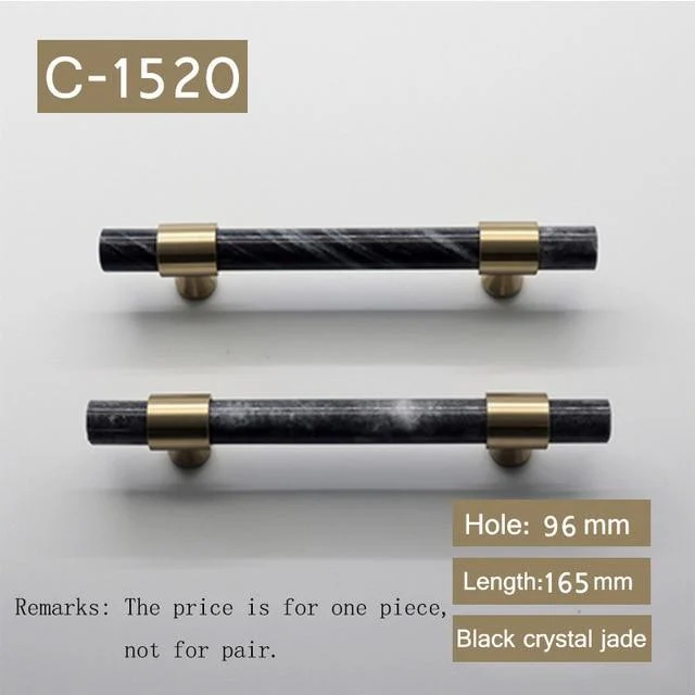 Natural Stone Brass Door Handles 926149