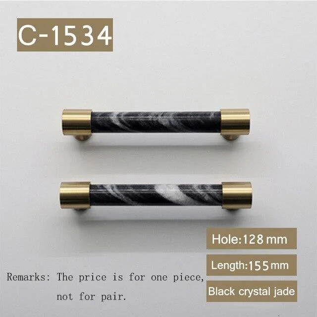 Natural Stone Brass Door Handles 958600