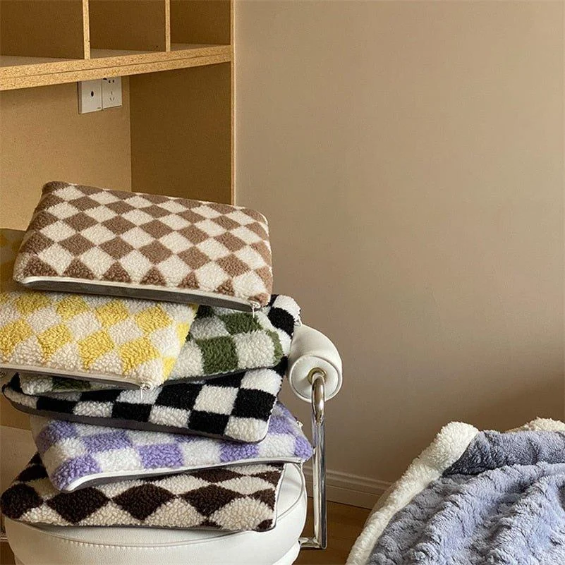 nordic-chequerboard-diamo-polar-fleece-cushions-907312 Nordic Chequerboard Diamo Polar Fleece Cushions 907312