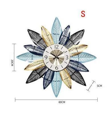 nordic-creative-metal-feather-wall-clock-754653 Nordic Creative Metal Feather Wall Clock 754653