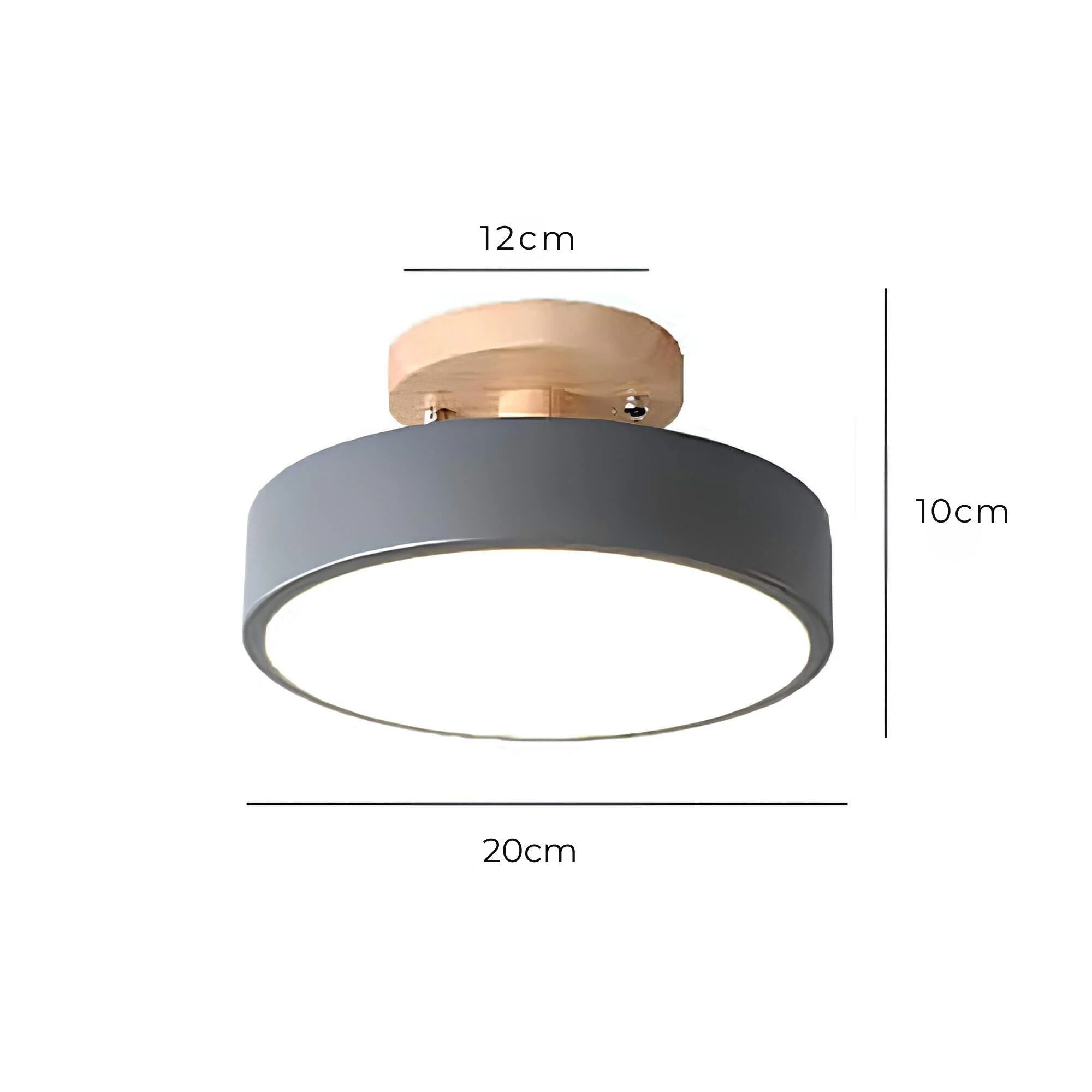 Nordic Log Runde Led Halbeinbau Deckenleuchte Modern Design Energiesparend Warmweiss Xlumina7