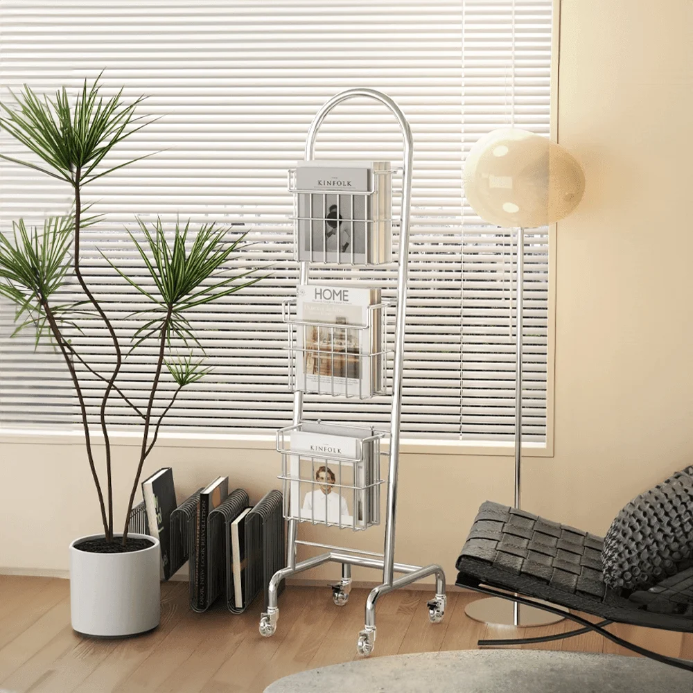 nordic-style-metallic-rotating-bookcase-871932 Nordic Style Metallic Rotating Bookcase 871932