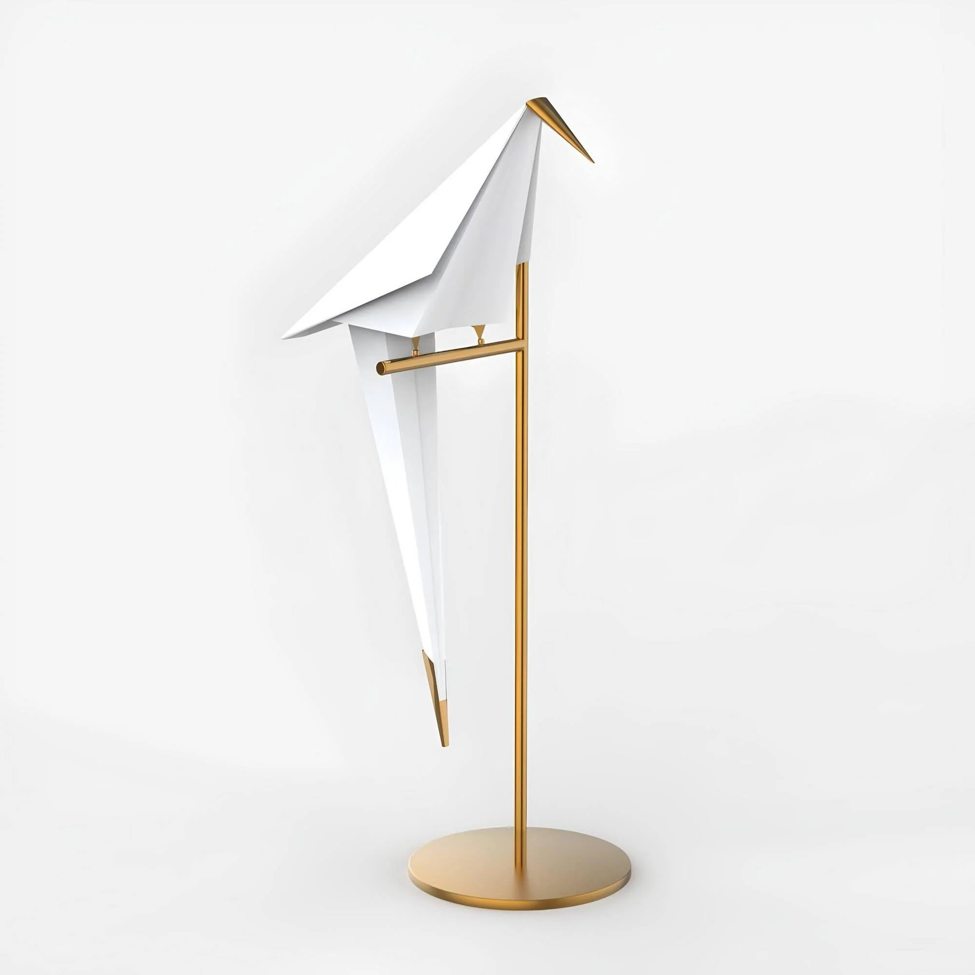 Origami Kranich Goldlampe Tischleuchte Elegantes Design Modern Wohnzimmer Xlumina