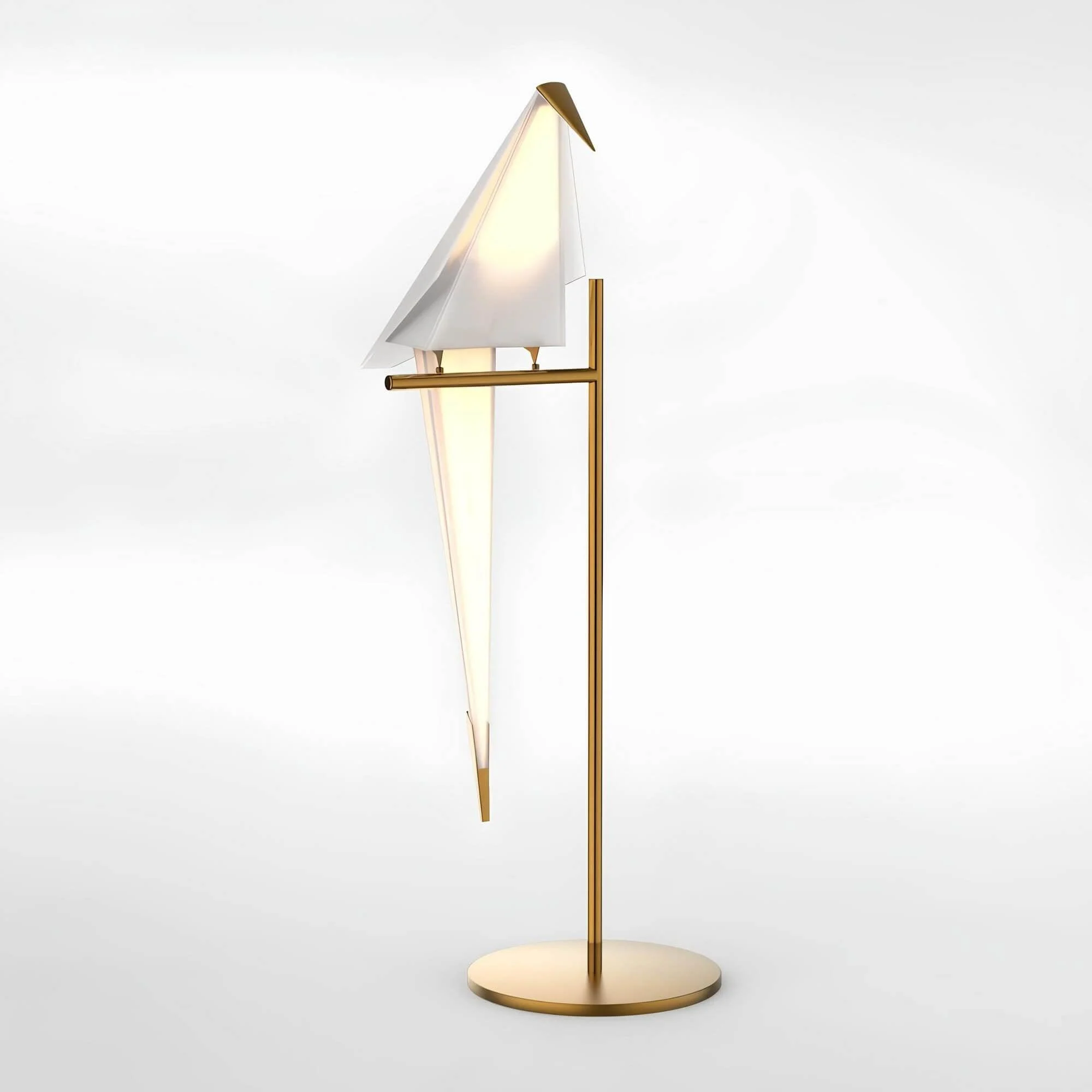 Origami Kranich Goldlampe Tischleuchte Elegantes Design Modern Wohnzimmer Xlumina3