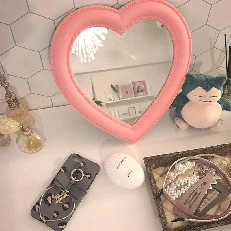 pastel-heart-shape-cosmetic-mirror-614674 Pastel Heart Shape Cosmetic Mirror 614674