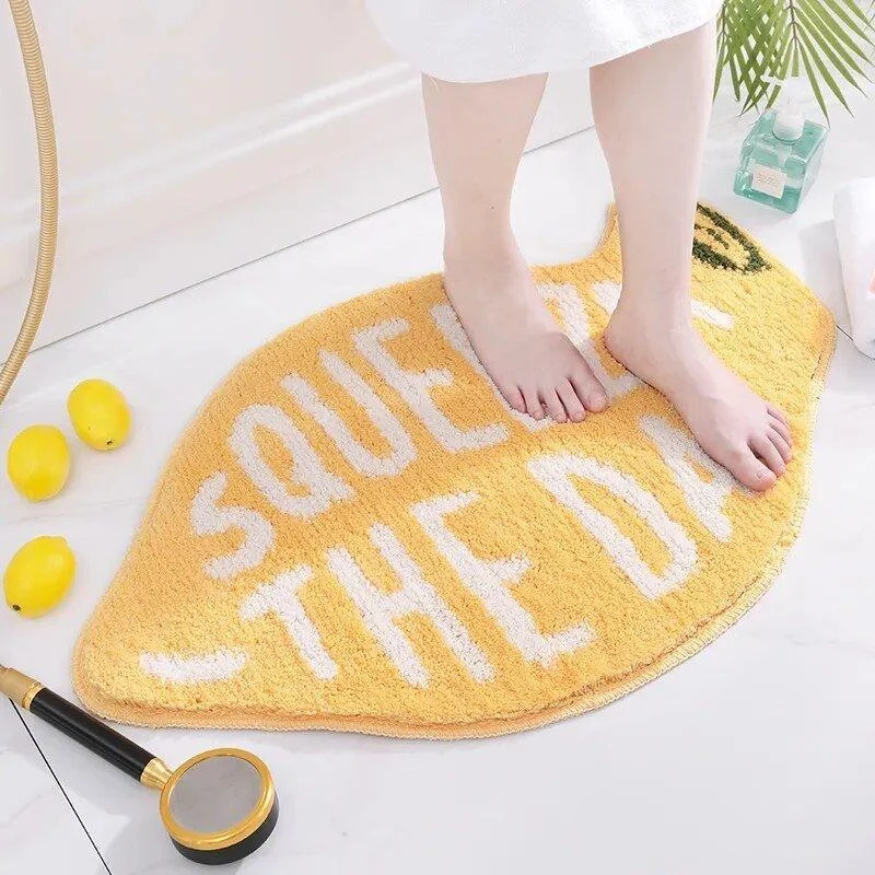 peach-lemon-shaped-absorbent-bathroom-mats-516517 Peach Lemon Shaped Absorbent Bathroom Mats 516517