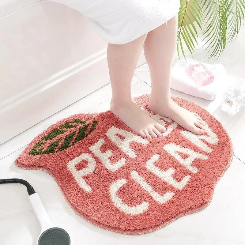 peach-lemon-shaped-absorbent-bathroom-mats-568063 Peach Lemon Shaped Absorbent Bathroom Mats 568063