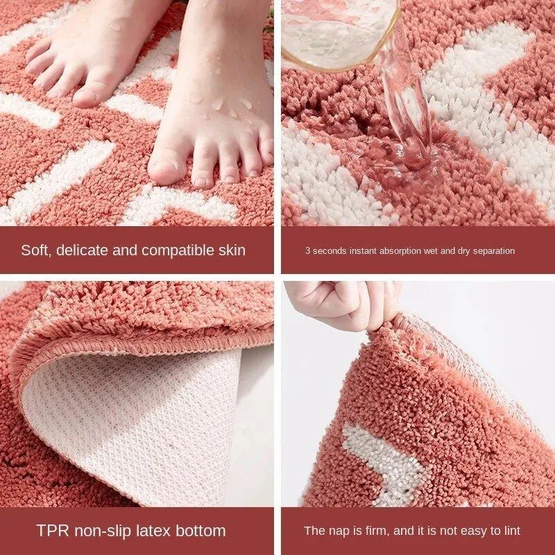 peach-lemon-shaped-absorbent-bathroom-mats-950443 Peach Lemon Shaped Absorbent Bathroom Mats 950443