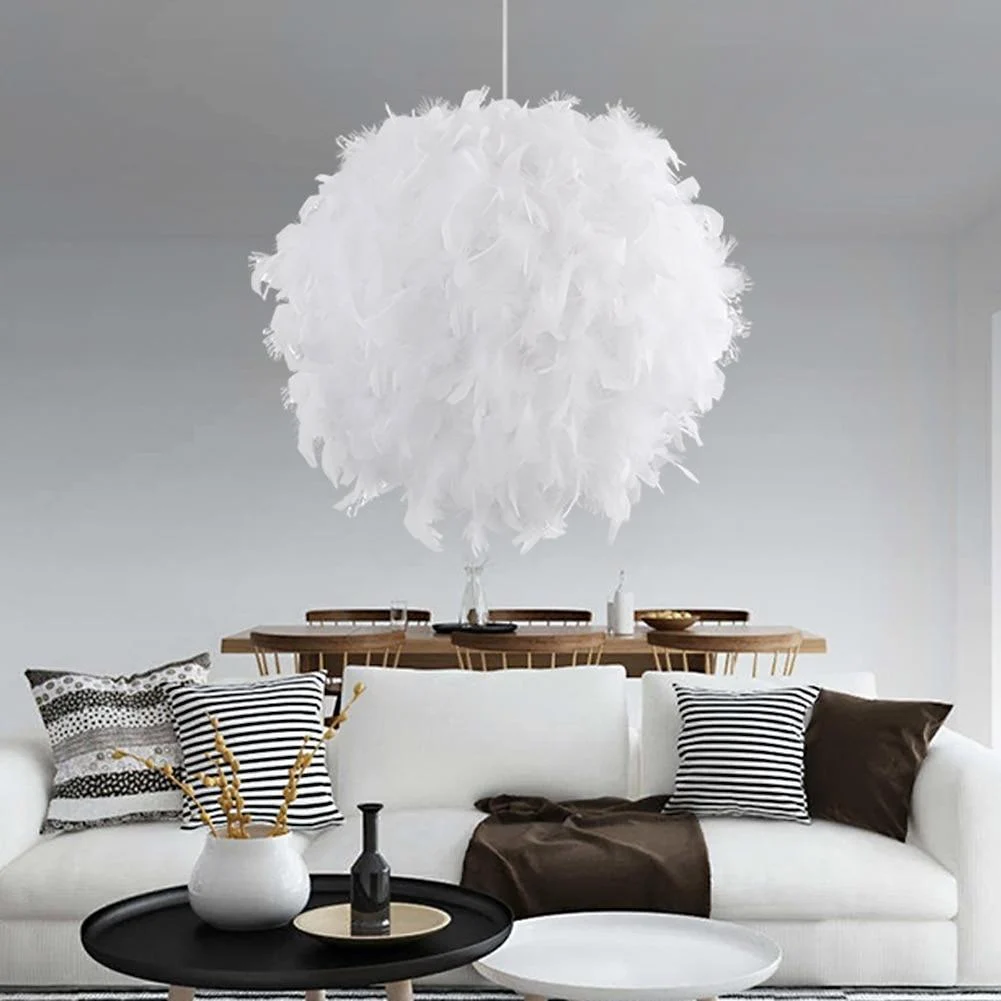 pendant-white-feather-hanging-light-866235 Pendant White Feather Hanging Light 866235