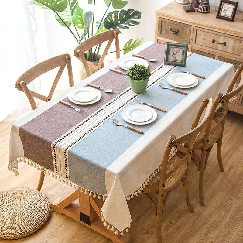 plaid-linen-tablecloth-with-tasselstableclothliving-simply-house-946968 Plaid Linen Tablecloth With Tasselstableclothliving Simply House 946968
