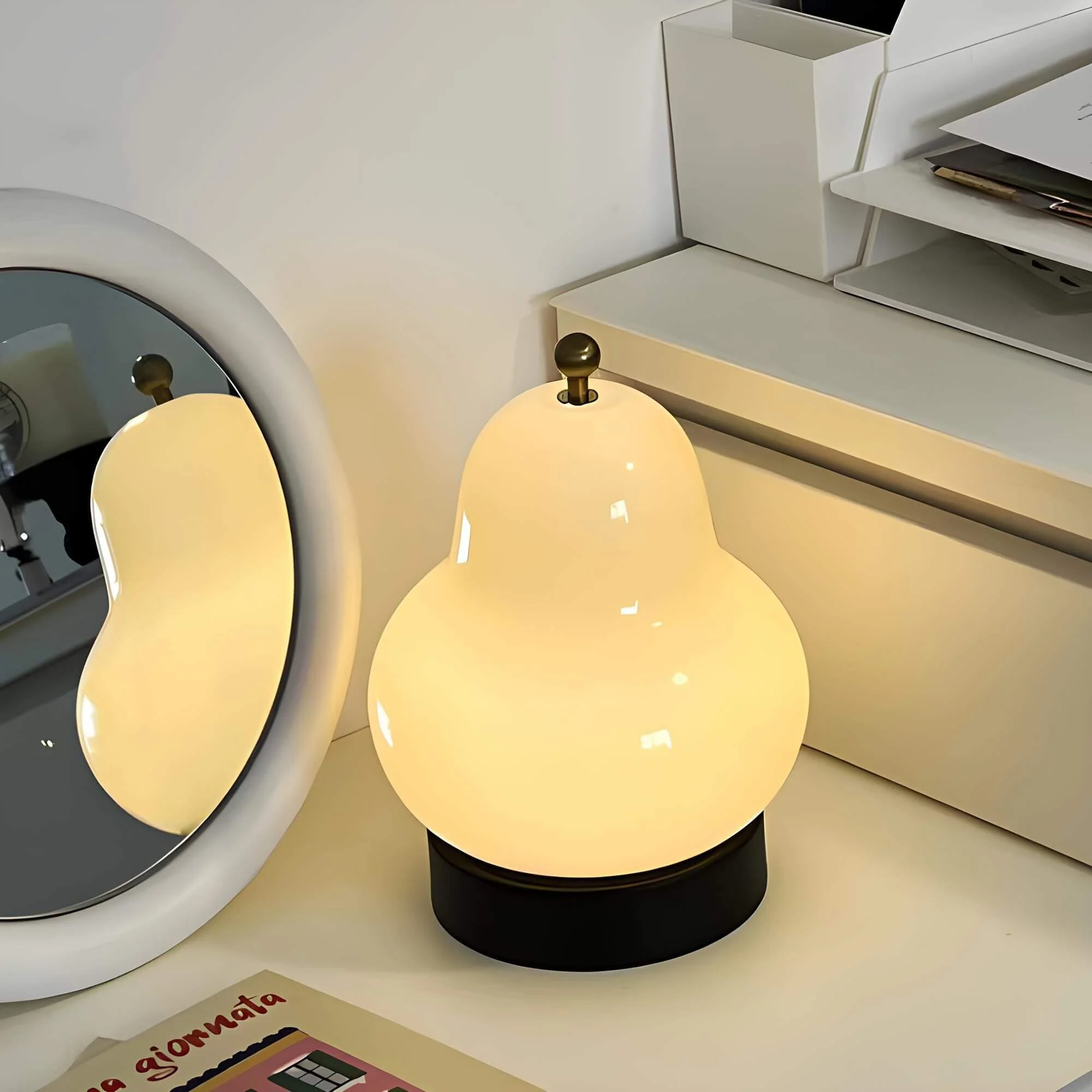 Portable Birne Led Tischlampe Usb Dimmbar Touch Schalter Glass Design Xlumina5