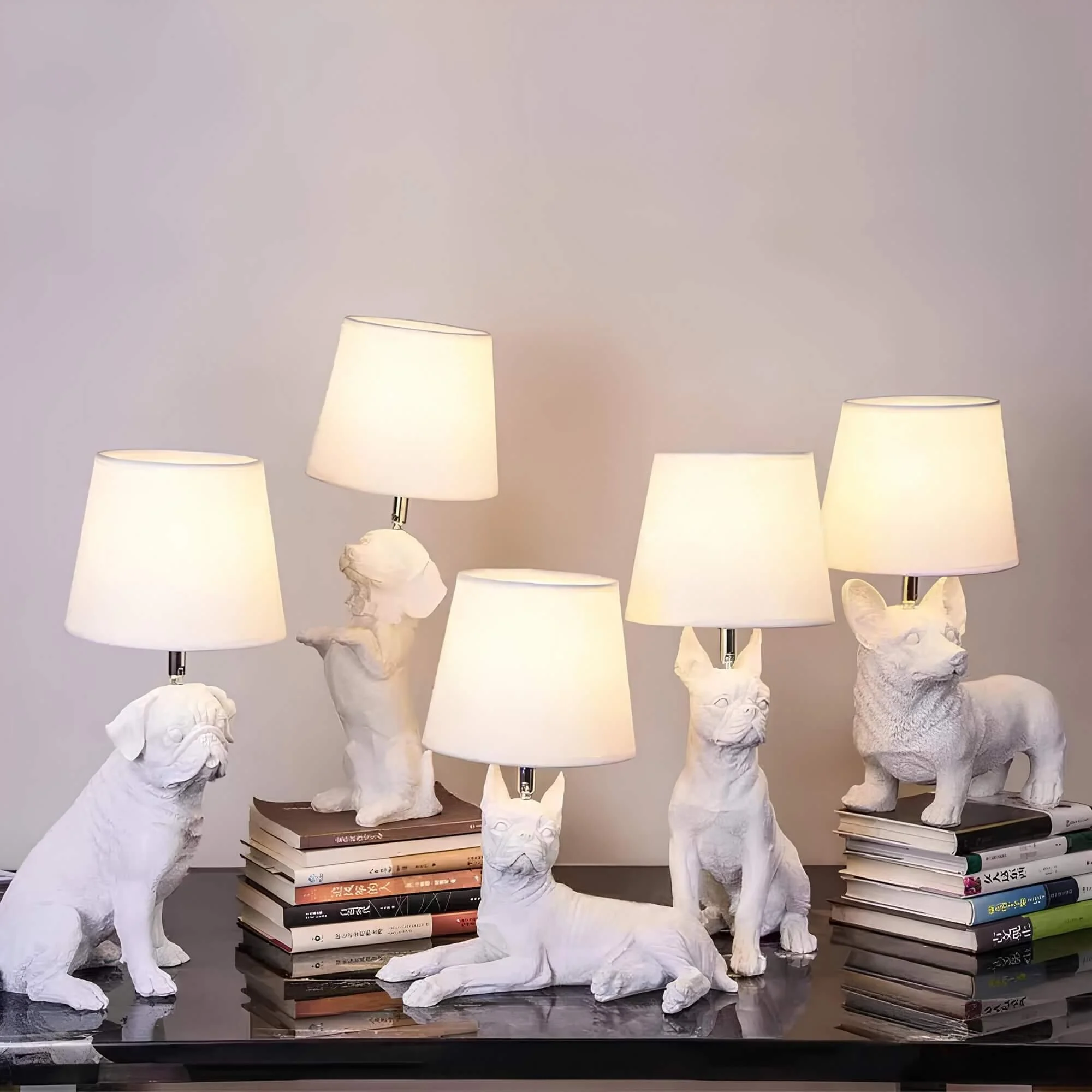pupart-puppy-art-deco-tischlampe-schwarz-weiss-dekorative-leuchte-modern-xlumina12 Pupart Puppy Art Deco Tischlampe Schwarz Weiss Dekorative Leuchte Modern Xlumina12