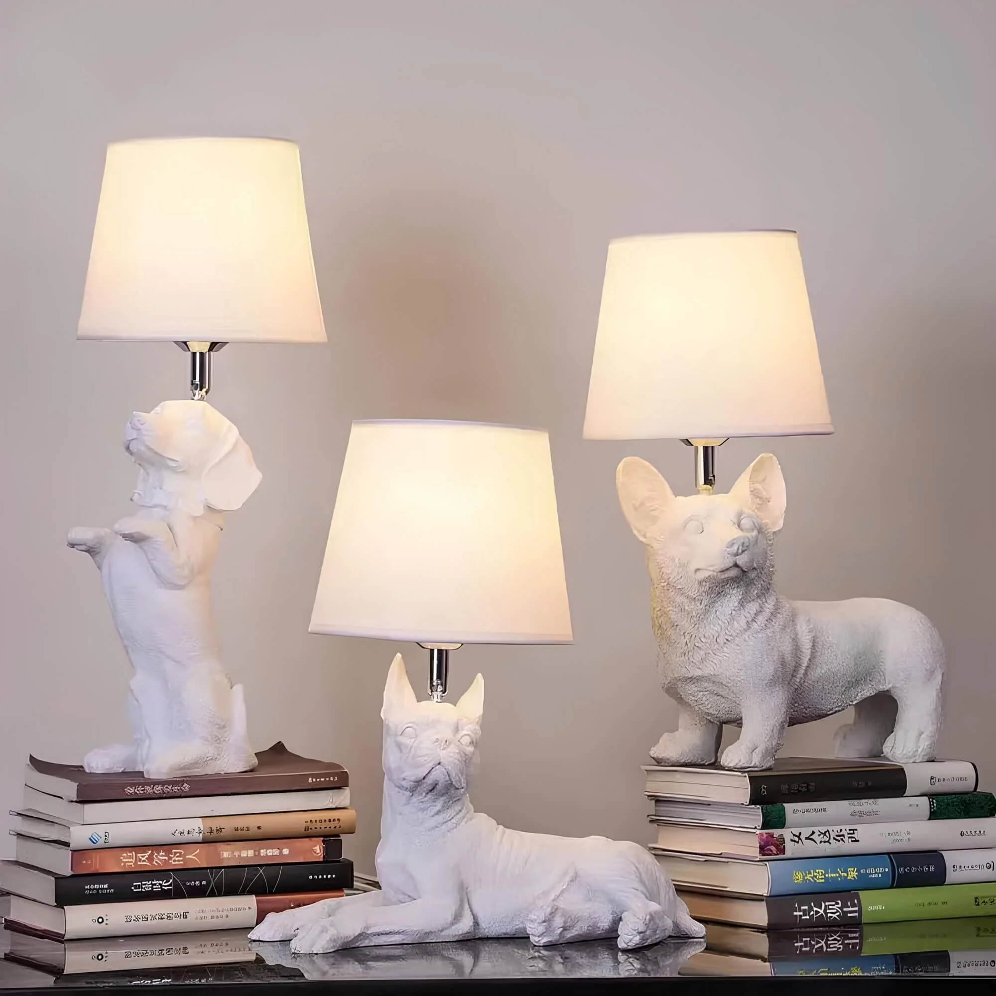 pupart-puppy-art-deco-tischlampe-schwarz-weiss-dekorative-leuchte-modern-xlumina14 Pupart Puppy Art Deco Tischlampe Schwarz Weiss Dekorative Leuchte Modern Xlumina14